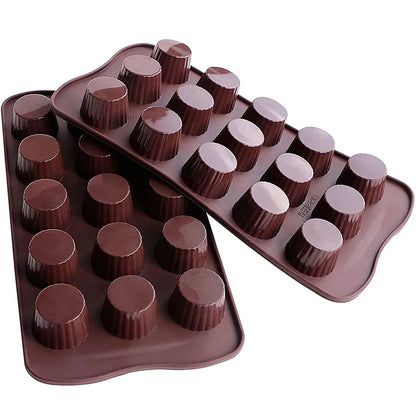1PC Silicone Mold Candy Chocolate Mould Baking Pan Jello Peanut Butter Cup Pastry Cake Decorating Tool Kitchen Accessories