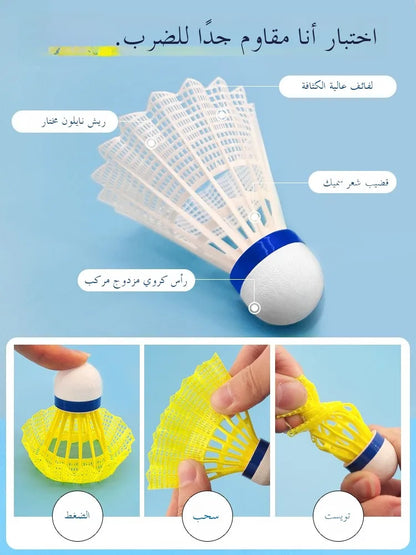 VICTOR NS-3000 Badminton uttlecos Nylon Training Durable Windproof Carbon Sound Resistant 6 Pieces Set Medium Speed