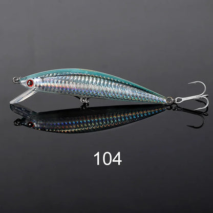Noeby 120mm 44g Heavy Sinking Minnow Fishing Lure Long Casting Wobbler Artificial Hard Bait for Sea Bass Saltwater Fishing Lure