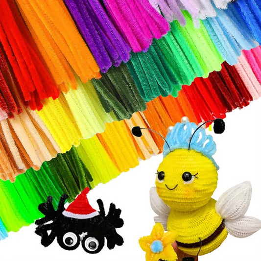 25-400pcs Pieces Pipe Cleaners Craft Supplies 11.8Inch Multi Random Color 30 Colors Craft Pipe Cleaners Bulk for DIY Art JXB