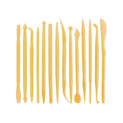 14Pcs/Set Plastic Clay Sculpting Set Wax Carving Pottery Tools Carving Sculpture Shaper Polymer Modeling Clay Tools