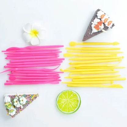 14Pcs/Set Plastic Clay Sculpting Set Wax Carving Pottery Tools Carving Sculpture Shaper Polymer Modeling Clay Tools