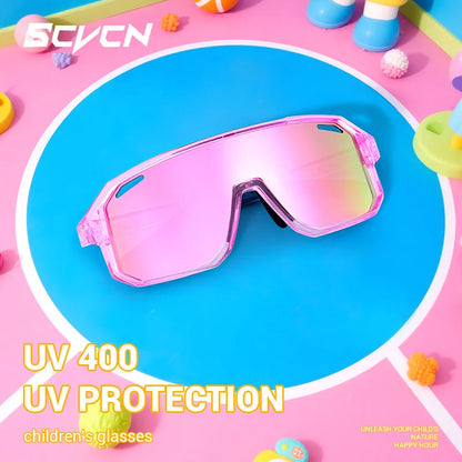 SCVCN Children Cycling Glasses Kids Outdoor Sports Sunglasses UV400 MTB Bike Eyewear Girls Boys Camping Fishing Golf Accessories