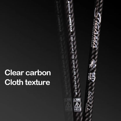 SIGAMA1 Ultralight Carbon Rods MF Action Spinning Casting Fishing Rods Perch Rod 2 section UL L power Travel Rod