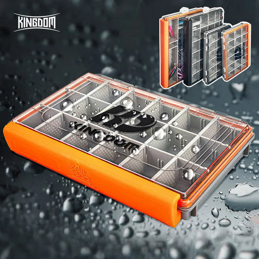 Kingdom Fishing Tackle Box 2 Sizes  Multifunction Tackle Trays Organizer with Removable Dividers Fishing Lure Box