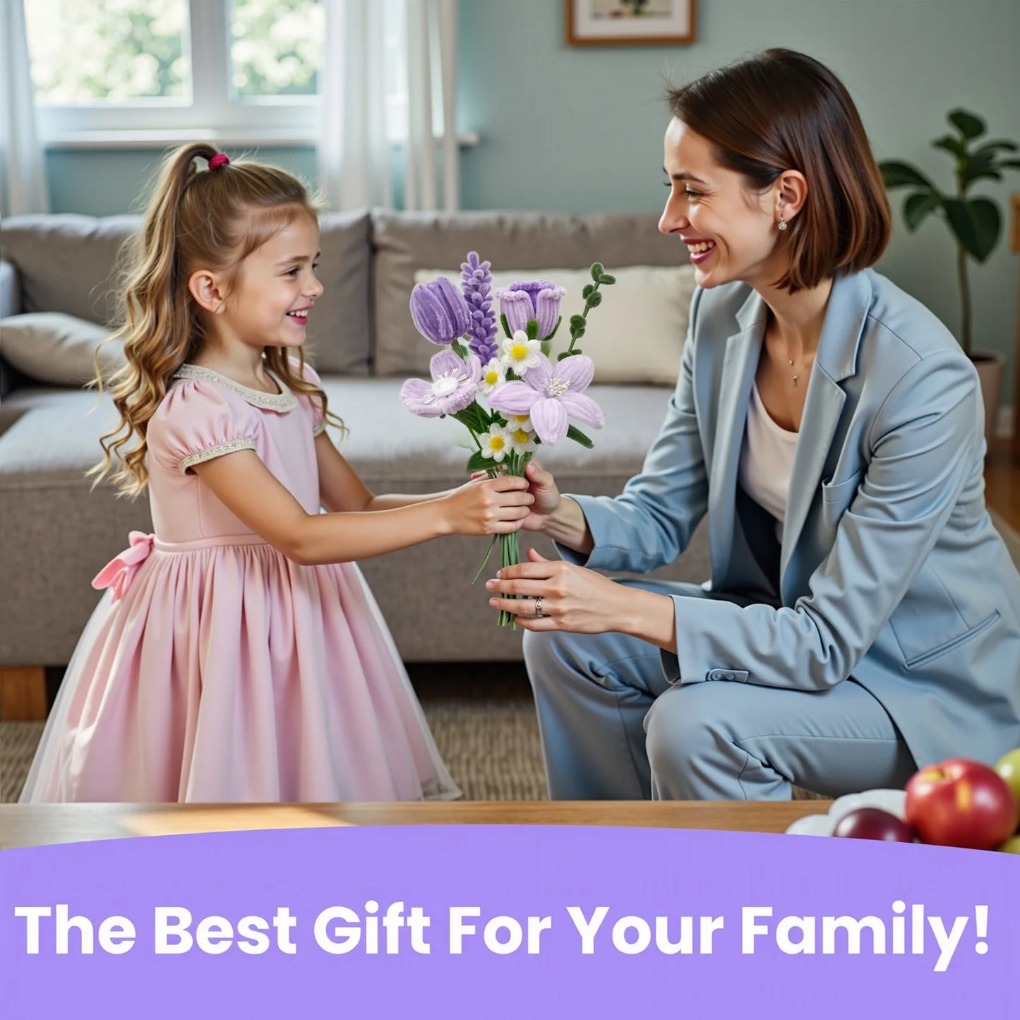 Pieces Of Pipe Cleaners For Crafts, Colored Pipe Cleaner Flower Set, Flexible Pipecleaners For Flower Diy Craft Kit Gift