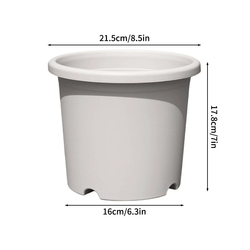 Plastic Flowerpot with Drainage Holes Plant Nursery Pot Seed Starting Pot Plastic Flower Plant Container for Succulents Seedling