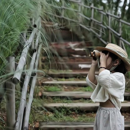 Telescope magnifying glass portable children's magnifying toys shockproof telescope birthday gift hiking gift