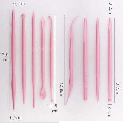 14pcs/set Plastic Clay Sculpting Set Cake Decorating Tools Set for Shaping Clay Playdough Tools Toys Polymer Modeling Clay Tools
