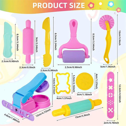 Playdough Tools Accessories for Kids Plastic Plasticene Toys with Animal Cutters Play Dough Mold Set Children Puzzle Party Faovr