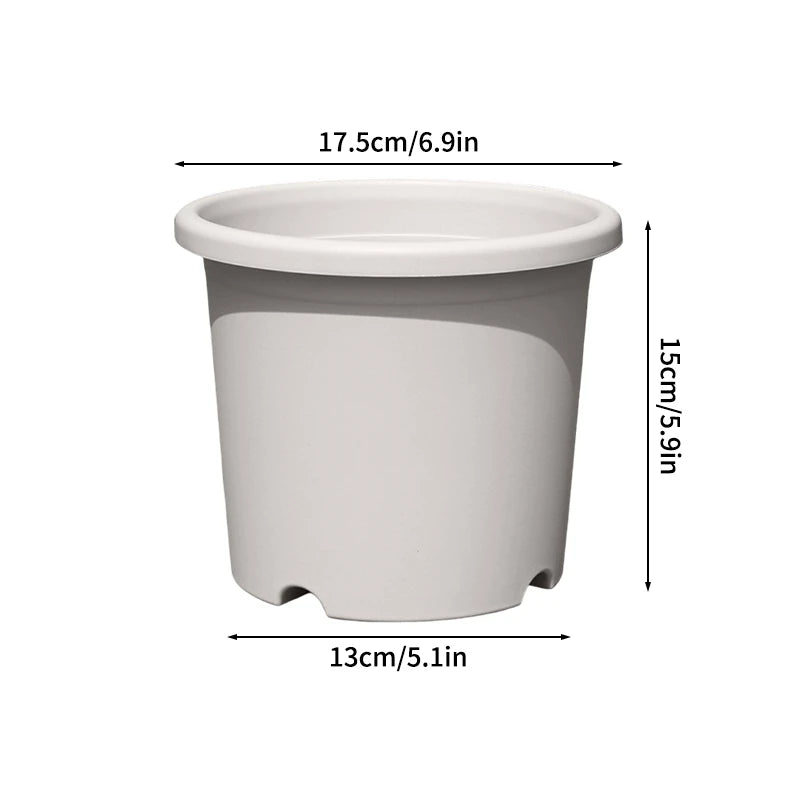 Plastic Flowerpot with Drainage Holes Plant Nursery Pot Seed Starting Pot Plastic Flower Plant Container for Succulents Seedling