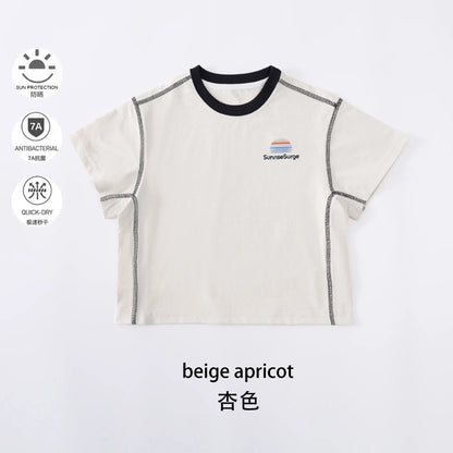 Family Clothes Tees Father Mother and Daughter Son Kids Cotton Short Sleeve T Shirts Fashion Korea Parents and Children Clothes