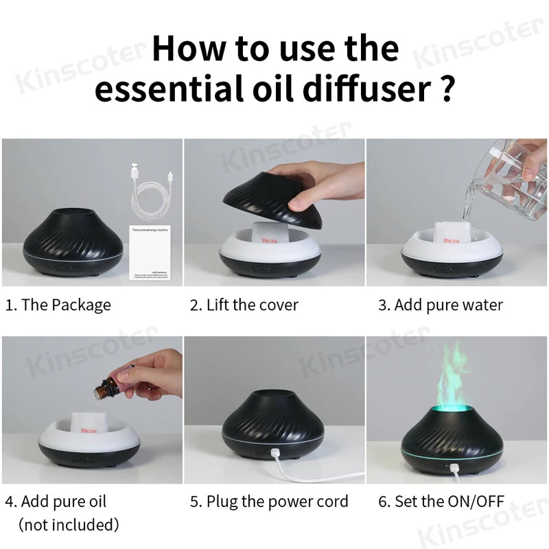 Volcano Aromatherapy Diffuser Portable Desktop Essential Oil Aroma Diffuser Home Air Humidifier Purifier Freshener
