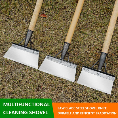 Multifunctional Outdoor Cleaning Shovel Saw Blade Steel Blade Flat Head Shovel Efficient Eradication for Garden Weeds and Moss