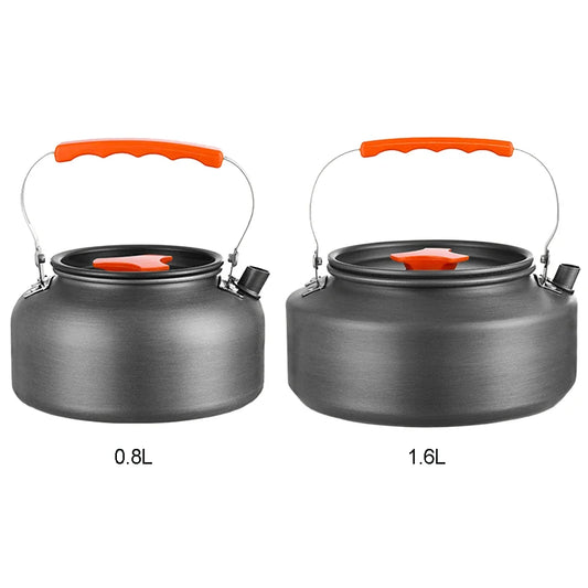 0.8/1.6L Camping Water Kettle Outdoor Coffee Kettle Tableware Picnic Set Supplies Equipment Utensils Tourism Cookware Coffee Pot