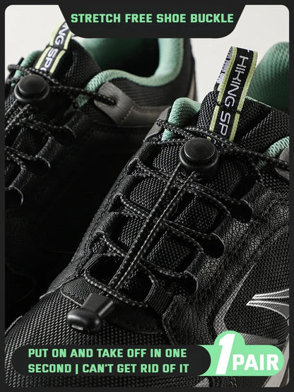 NEW Elastic Round Tennis Laces Without Ties Shoelaces Sneakers Quality Lock Shoe Laces Adult Kids Rubber Bands for Shoes 1Piar