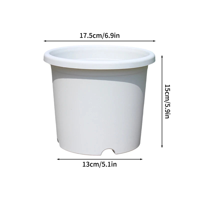 Plastic Flowerpot with Drainage Holes Plant Nursery Pot Seed Starting Pot Plastic Flower Plant Container for Succulents Seedling