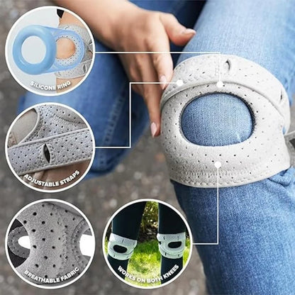 Patella Knee Support Adjustable Knee Compression Sleeve Patella Tendon Knee Strap for Basketball Volleyball Squats