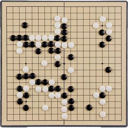 Chinese Old Board Game Weiqi Checkers Folding Table Go Chess Set Chess Game Toy Gifts Plastic Go Game