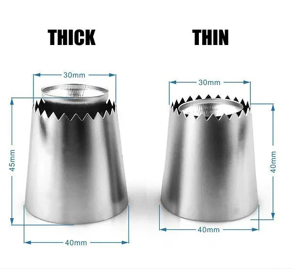 1/2pcs Cookie hollow flower mouth Stainless steel Romeo flower pastry nozzle Cake tools Decorative nozzle set Baking accessories