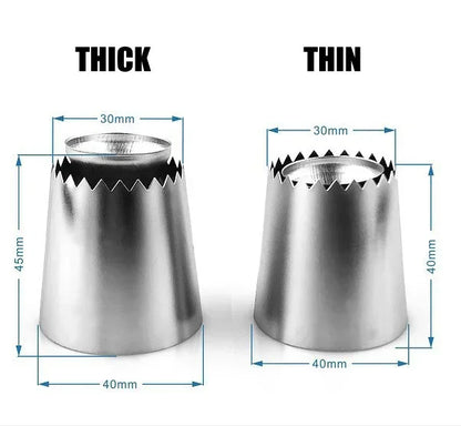 1/2pcs Cookie hollow flower mouth Stainless steel Romeo flower pastry nozzle Cake tools Decorative nozzle set Baking accessories