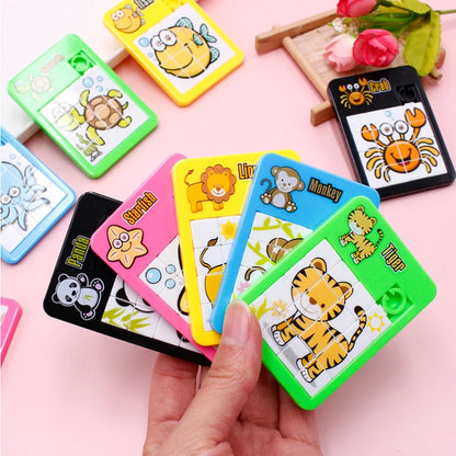 Cartoon Animal Slide Puzzle for Kids Early Educational Toys Goodie Bags Stuffers Classroom Prizes Birthday Party Gifts