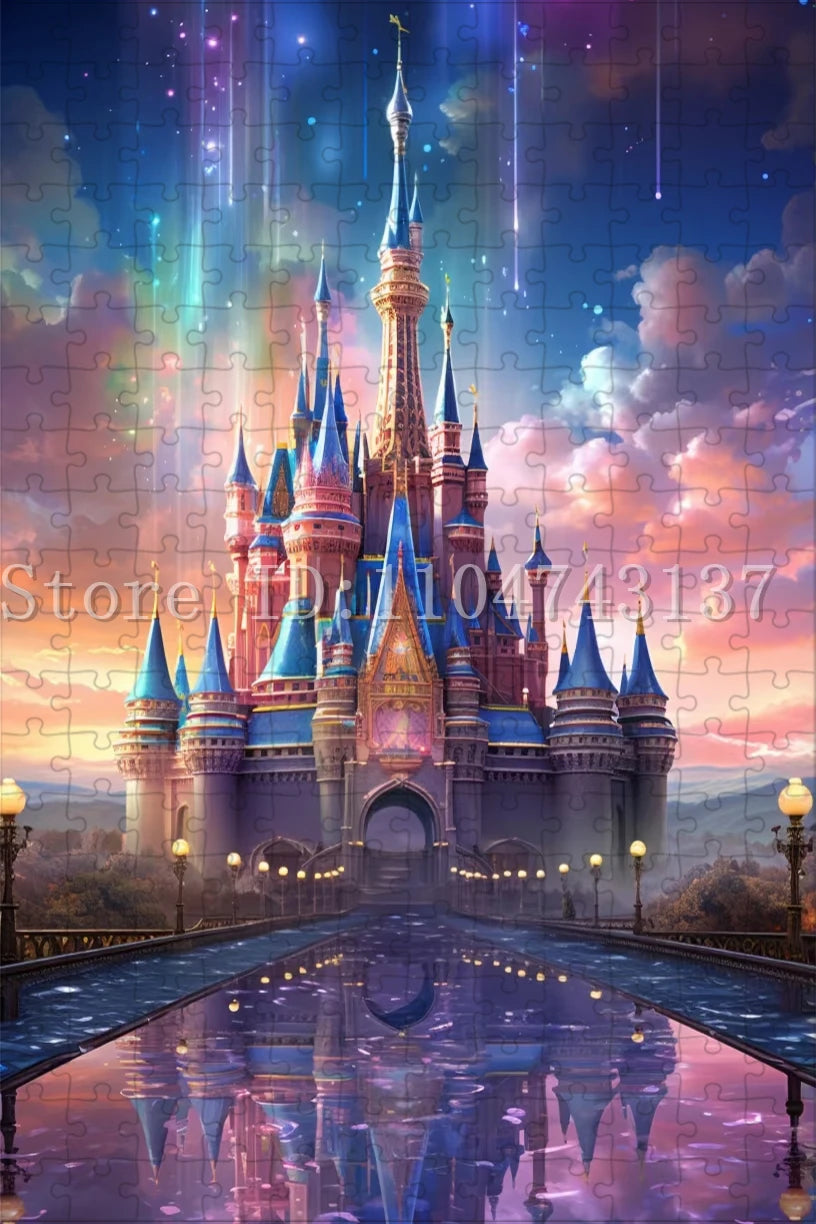 108/300/500/1000 Pieces Disney Castle Jigsaw Puzzles for Adults Stress Relief Toys Disnyland Scenery Puzzles Home Decor Artwork