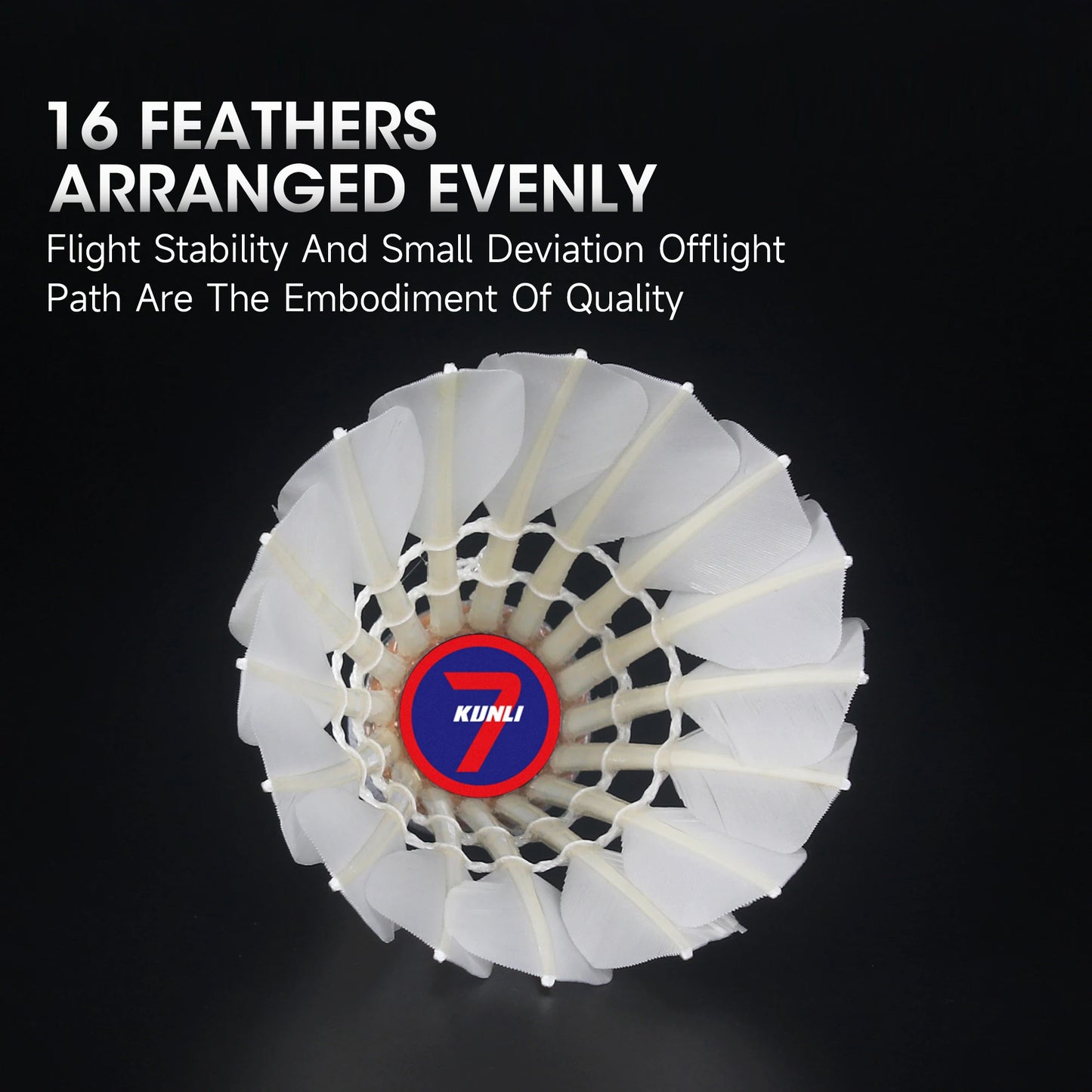 Kunli Badminton Shuttlecocks Duck Feather with Great Durability Stability for Professional Competition Or Training Indoor Sports