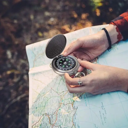 1 pcs Waterproof Compass - Multifunctional Zinc Alloy Classic Compass Hiking,Camping, Motoring,Camping