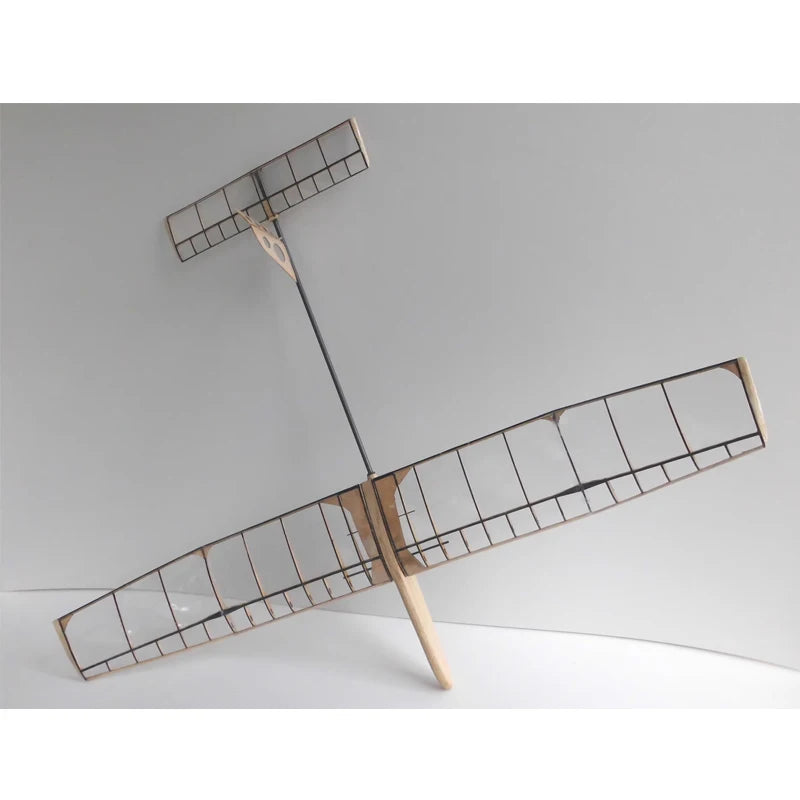 1Set Wingspan 650mm Traction Model Glider Plane DIY Outdoor Toys Hand Assembled Wooden Airplane for Remote Control Modification