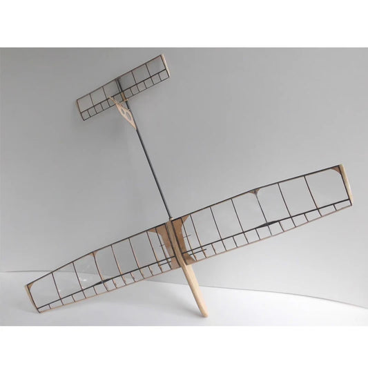 1Set Wingspan 650mm Traction Model Glider Plane DIY Outdoor Toys Hand Assembled Wooden Airplane for Remote Control Modification