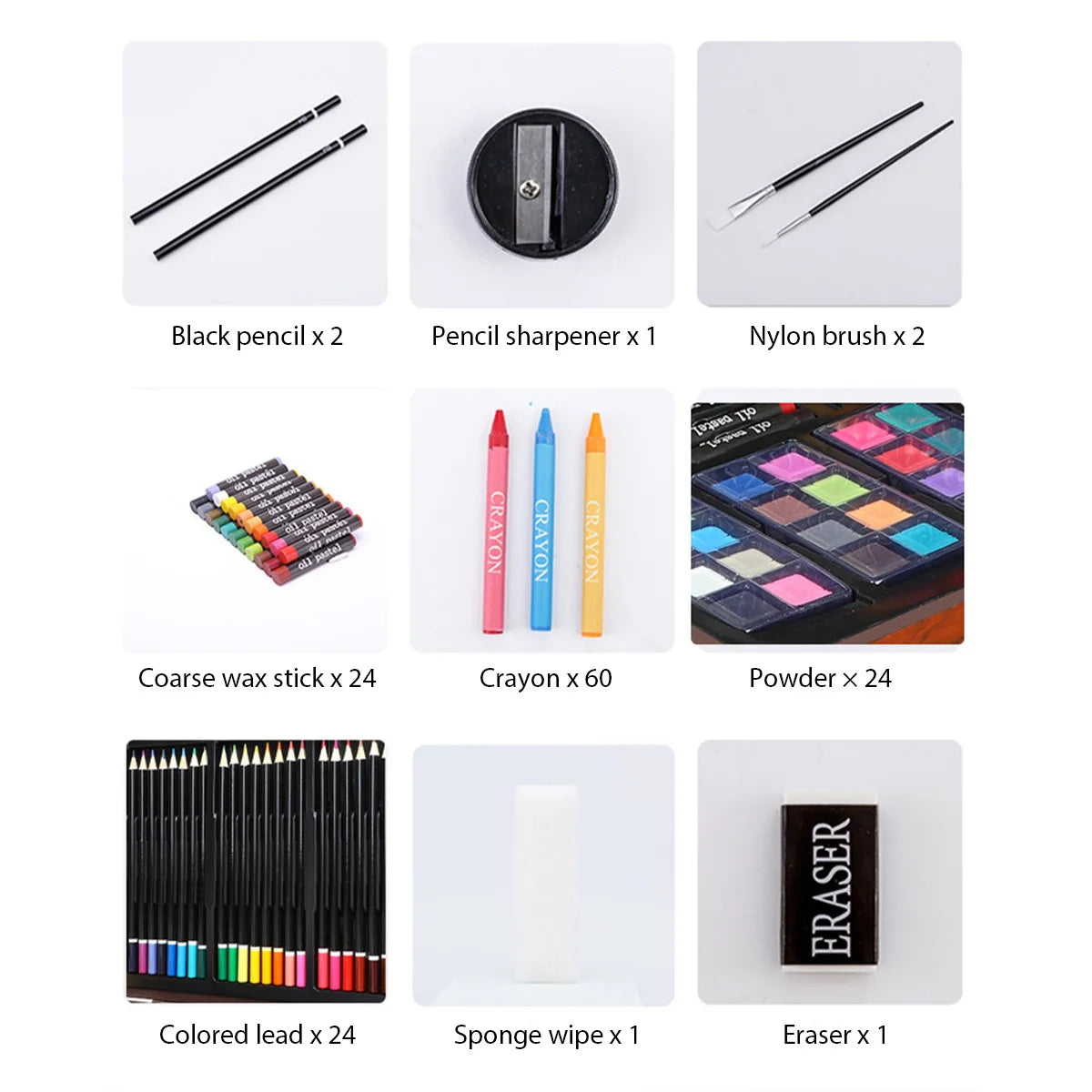 140pcs/Set Painting Drawing Art Set Paint Brushes Markers Watercolor Colour Pen Watercolor Pencils Art Supplies Kids Gift