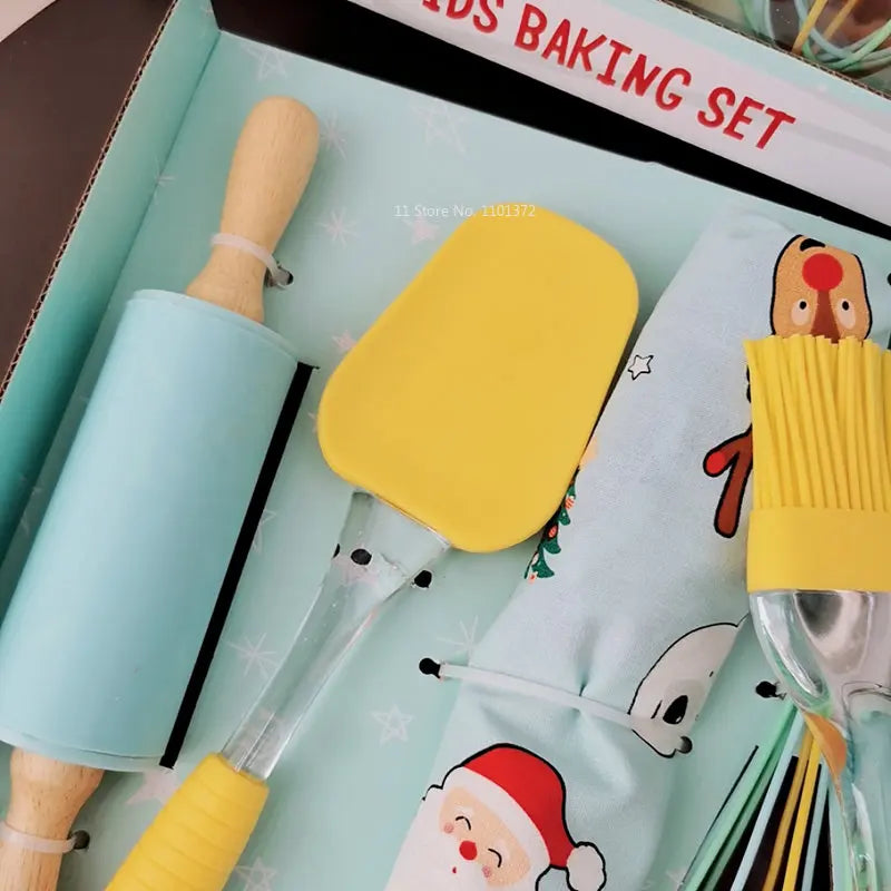 6pcs Children's Silicone Baking Tools Set Cake Making Molds Children's Gifts Baking Sets Kitchen Accessories Patisserie Tool Kit