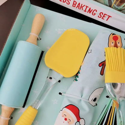 6pcs Children's Silicone Baking Tools Set Cake Making Molds Children's Gifts Baking Sets Kitchen Accessories Patisserie Tool Kit