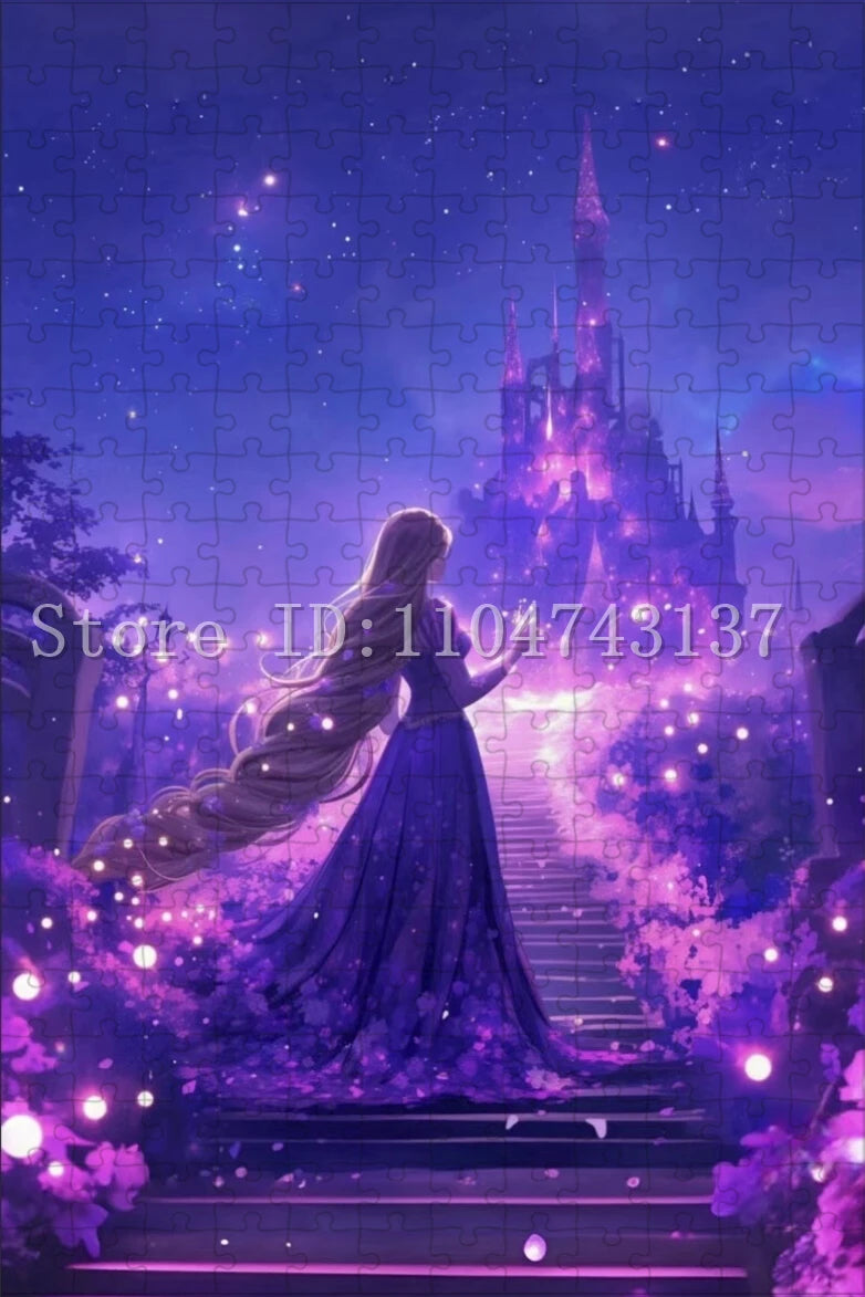 New Arrival Disney Princess Puzzles 108/300/500/1000 Pieces Cartoon Jigsaw Puzzles for Adult Children Intelligence Game Toys
