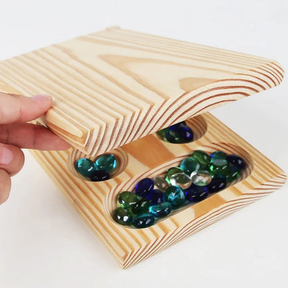 Mancala Board Game - Fun Classic Table Game with Wooden Board for Adults & Kids