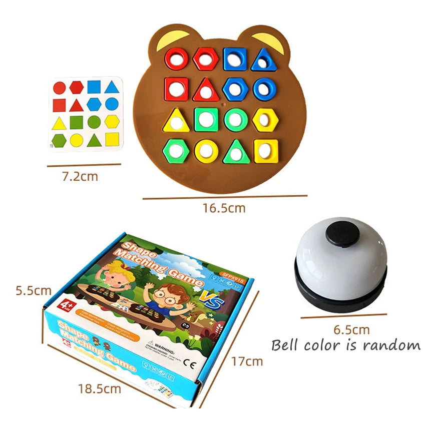 Children Matching Puzzle Toys Colors Geometric Shape Jigsaw Board Games Early Educational Interaction Toys For Kids Battle Games