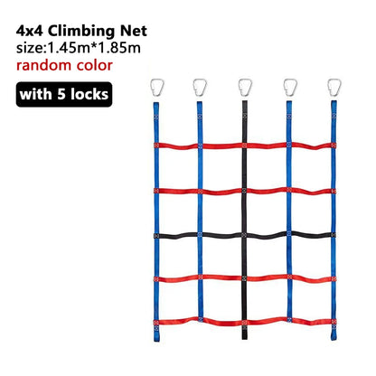 1.85m Climbing Net for Kids Portable  Ladder Polyester Ninja Cargo Net Warrior Obstacle Courses Swing Set Outdoor Treehouse