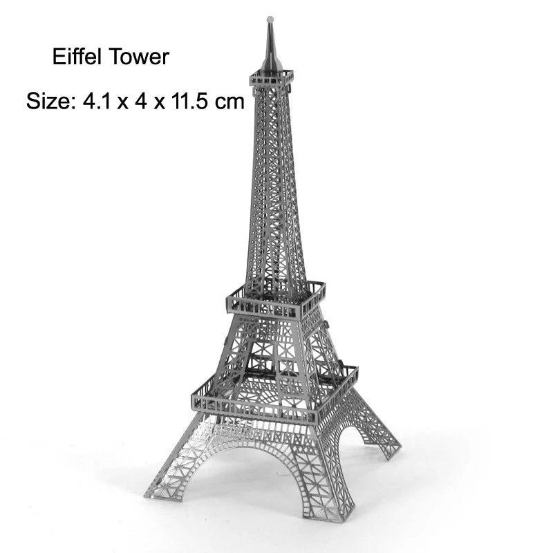 World Architecture 3D Metal Puzzle  Tower model DIY Laser Cut Jigsaw Model For Adult kid Educational Toys Desktop decoration