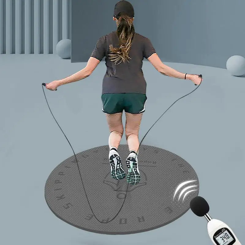 Indoor Skipping Rope Mat Yoga Cushion 60cm Round Rope Skipping Pad Anti-noise Jump Rope Mat Workout Fitness Equipment