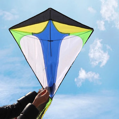 Single Line Kite with Long Tail Diamond Shaped Kite Easy To Fly Primary Stunt Kite Enhance Coordination for Boys Girls
