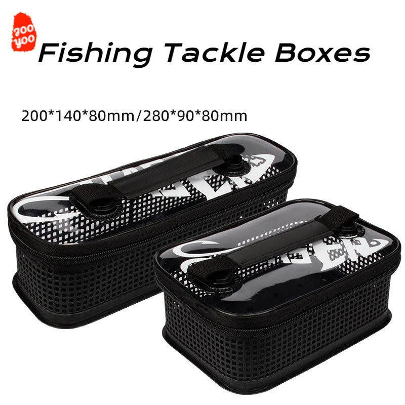1 PCS Fishing Tackle Boxes Portable Mesh Flushing Sea Fishing Lure Boat Bait Carrying Iron Plate Storage Bag Fishing Supplies