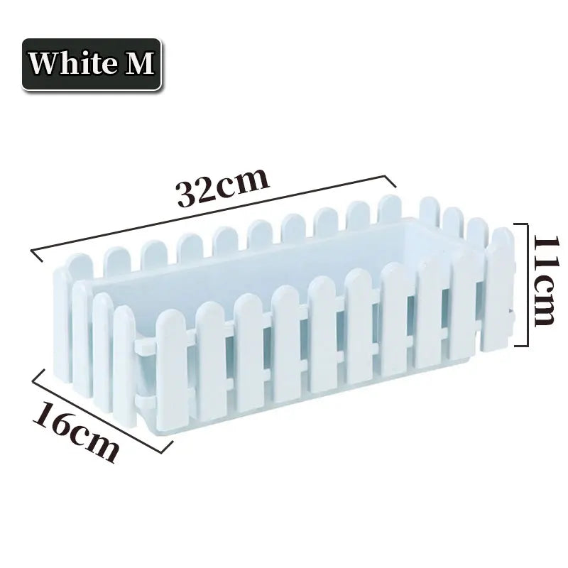 Garden Fence Type Flower Pot With Holes Cuboid Flowerpot Planting Flower Vegetable Plant Pot