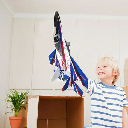 Foam Airplane Toys Rechargeable Throwing Foam Plane Flight Mode Glider Plane With Spinning Function Outdoor Flying Toy For Kids