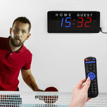 4-Digit LED Electronic Score Keeper Scoreboard with Remote for Badminton Volleyball Baseball Ping Pong Table Tennis