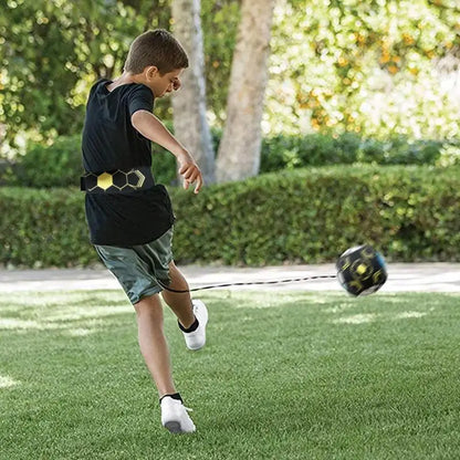 Soccer Belt Trainer Hands Free Kick Throw Sole Practice Equipment Football Dribble-up Exercise For Youth Adults Beginners