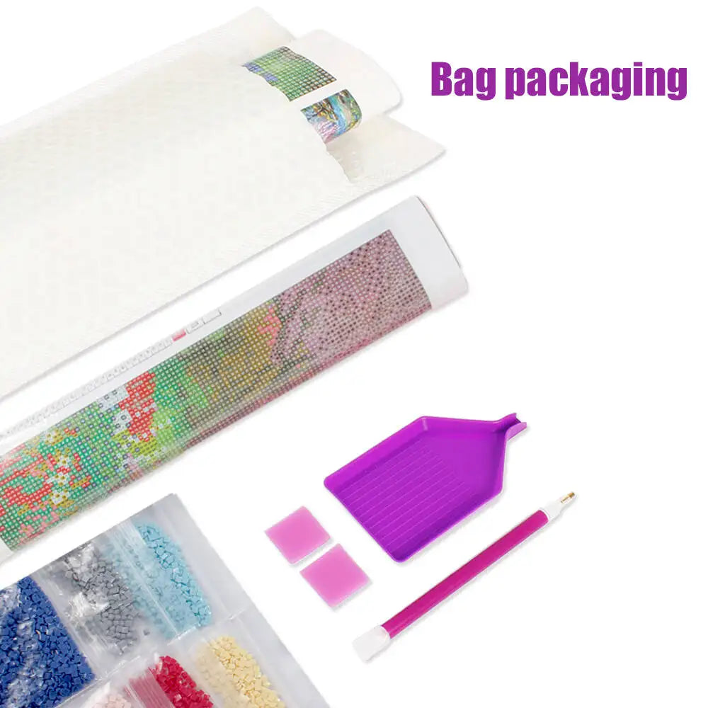 Momoart Diamond Mosaic Bus Landscape DIY Craft Kit Diamond Painting Hot Air Balloon Holiday Gifts New Arrival Decor For Home