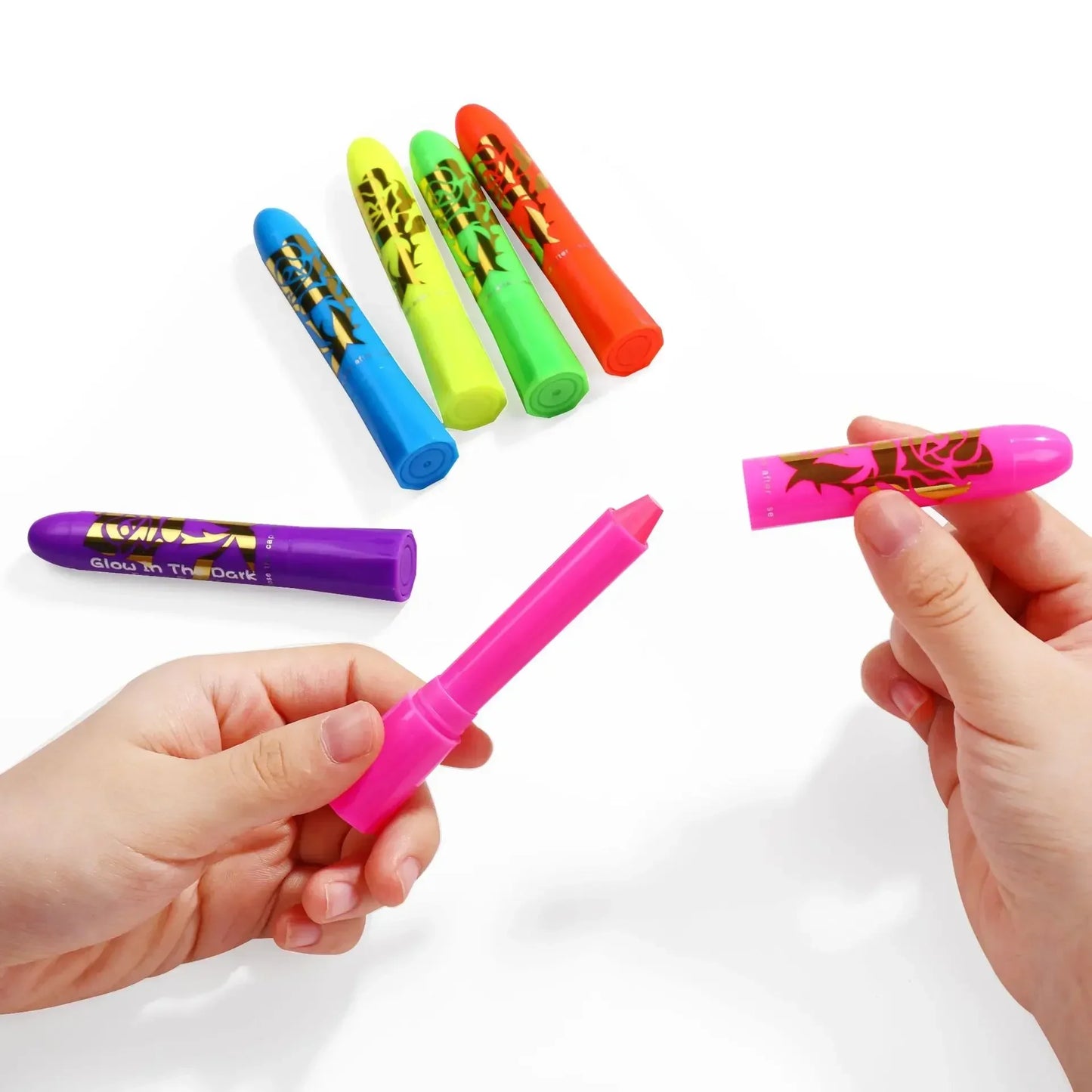 10 Colors Glow Neon Oil Face Body Art UV Glow Oil Painting Halloween Party Water-based Halloween Crayons