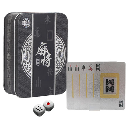 Mahjong Playing Cards 146pcs Ma hjong Cards Set  PVC frosted Thicken Handheld Poker Waterproof Chinese / American Majhong