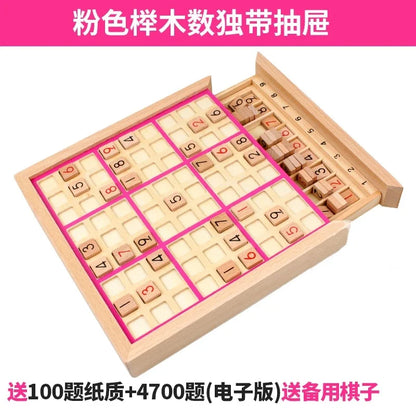 New Wooden Children Sudoku Chess Beech International Checkers Folding Games Table Toy Gifts Learning & Education Puzzles Toys